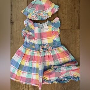 Tommy Bahama Multicolor Plaid Kids Casual Dress Set